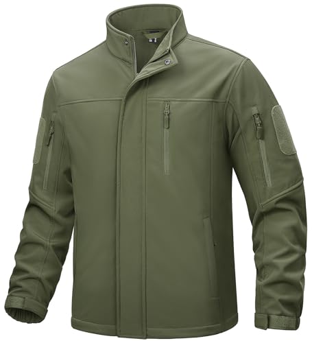 TACVASEN Jagdjacke Herren Wasserdicht Outdoor Funktionsjacke Übergangsjacke Winter Softshelljacke...