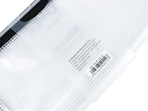 Grafoplas 4er-Pack Taschen mit Reißverschluss aus transparentem EVA-Gummi, schwarzer Reißverschluss, ideal für den Transport und Schutz aller Arten von kleinen Gegenständen, Schecks oder Gutscheinen