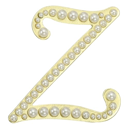 Image of PATIKIL Letter Brooch Pins, Pearl Initial Alphabet Letter Lapel Badges Pin for Women Men Girl Wife Suits Clothes Dress Bouquet Coat Hat Bag Craft Party