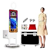 VANYA Mirror Photo Booth Machine with 21.5'Touch Screen Selfie Magic Mirror Photo Booth Portable with detachable Printer Box for Wedding Events Rentals(White,Mirror Booth Excluding camera and printer)