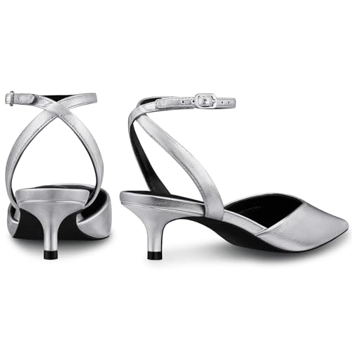 Image of CELLENZ Women Low Kitten Heels: 2 Inch Comfortable Closed Toe Pumps