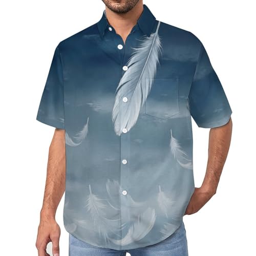 Chemise hawaïenne homme plumes colorées idéale pour vos vacances au soleil