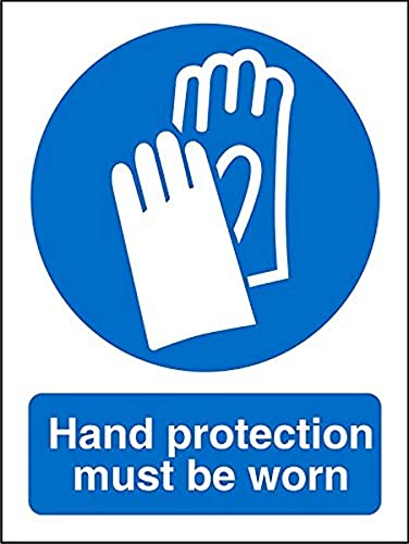 Seco Hand Protection Must Be Worn Sign, 200mm x 300mm - 1mm Semi Rigid Plastic