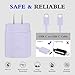 Type C Charger, 2-Pack 25W Type C Fast Charging Block with 6ft USB C Charger Cable Compatible with Galaxy S23 Ultra/S23+/S22/S21/S20/Phone 16/16 Plus/16 Pro Max/15/15 Pro Max/15 Plus-Purple