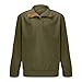 Gifts for All Mens Corduroy Sweatshirts Mock Neck Pullover Sweaters with Elbow Patches Lapel Collar Button Up Long Sleeve Henleys
