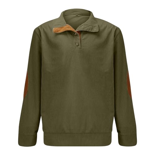 Cotton Sweatshirts for Men Vintage Stand Collar Quarter Button Pullover Fall Outdoor Golf Long Sleeve Polo Shirts2