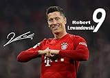 Ausgezeichnet für Jeder Raum Robert Lewandowski #8 Happy Gesicht Unterzeichnet Motivation Politur Fußballspieler Foto Court Aufdruck Sport Inspiration FC Bayern München Bild Schlafzimmer Grafik Wand Dekoration Nachdruck