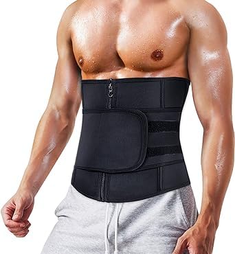 Men Waist Trainer Trimmer for Weight Loss Tummy Control Compression Shapewear Sweat Belt Body Shaper