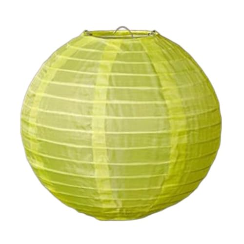 Lanternes rondes chinoises à suspendre, lanternes en papier colorées, pour fête, jardin, célébrations, mariages (20 cm, jaune)