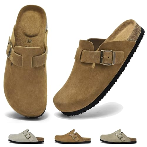 chetoria Mules et Sabots Femme Clogs Chaussons Fermé Confortables Talonnière Profonde Boucle...