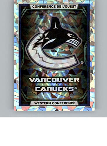 2021-22 Topps NHL Stickers #507 Vancouver Canucks Team Logo Foil Official Hockey Album Collection Peelable Sticker (approx 2 by 3 inches)