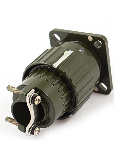Conector metálico panel macho 5 pines 250V 15A miniatura 2