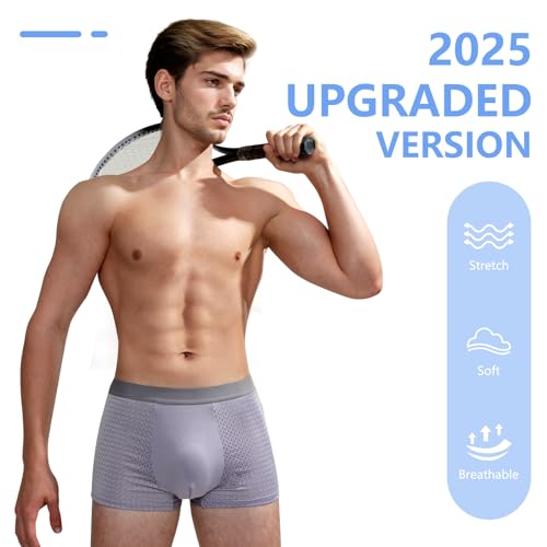 Boxhero [2025 Upgrade Bamboo Boxer Briefs- Breathable Mens Underwear, Built-in with 3D Pouch Comfortable Underwear for Men2