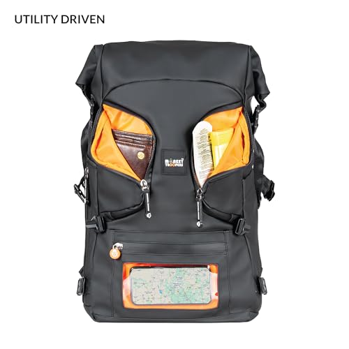 Image of MONKEY TROOPERS Stormy Backpack Bag, 15-Inch Laptop Compartment, Water Resistant, Magnetic Tank Mount, Touch-Sensitive Navigation Pocket, Travel, Biking, Hiking Backpack For Men & Women