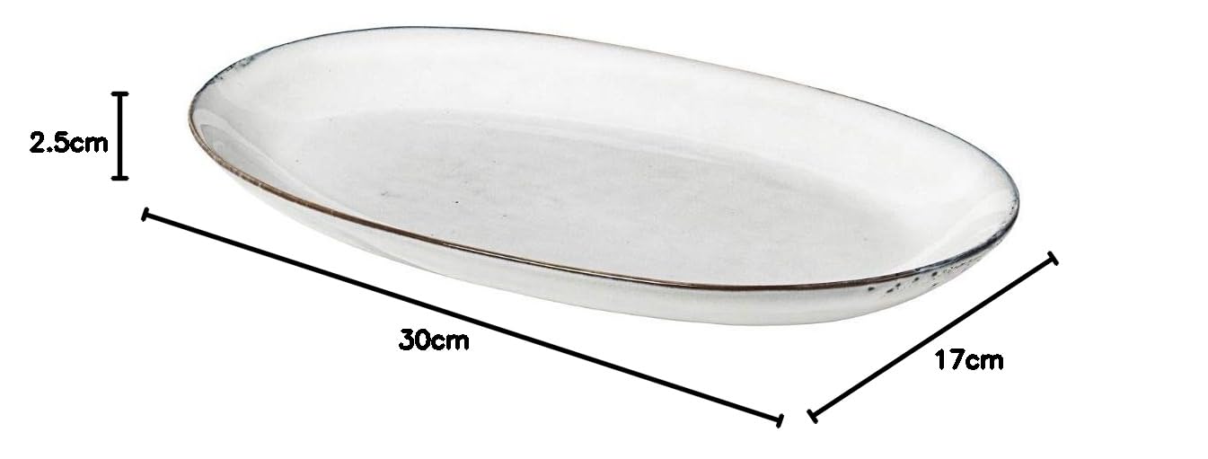 Broste Copenhagen 14533174 Nordic Sand Servierteller, Steingut, 30cm – Ansicht 2