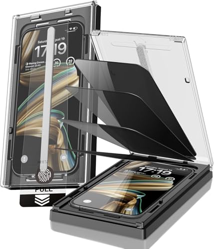 Image of EZ-GLAZ-4 Pack for iPhone iPhone 17 Privacy Screen Protector[6.3 inch] 9H+ Hardness 12FT Military Grade Shatterproof Long Durable Tempered Glass Film with Flawless Fit Box,Scratch Resistant