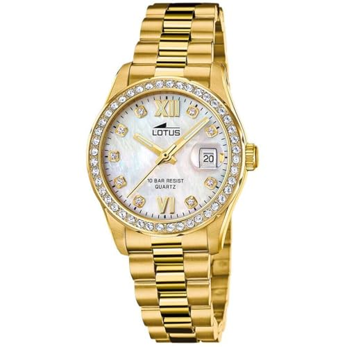 Reloj Lotus para Mujer 18979/1 Freedom Caja de Acero Inoxidable 316l Dorado Correa de Acero Inoxidable 316l Dorado