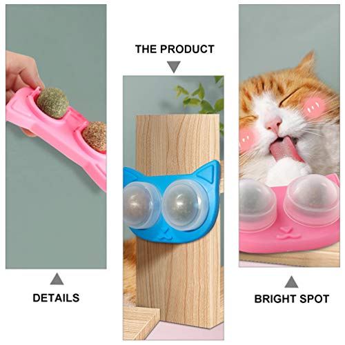 Balacoo 2 peças bola de menta que lambem gatos, bola de menta pura e natural, bolas de erva de gato,