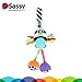 Sassy Boppin’ Birdie | Developmental Plush Toy for Early Learning | High Contrast | Attaches to Baby Gear for Travel | for Ages Newborn and Up (80660)