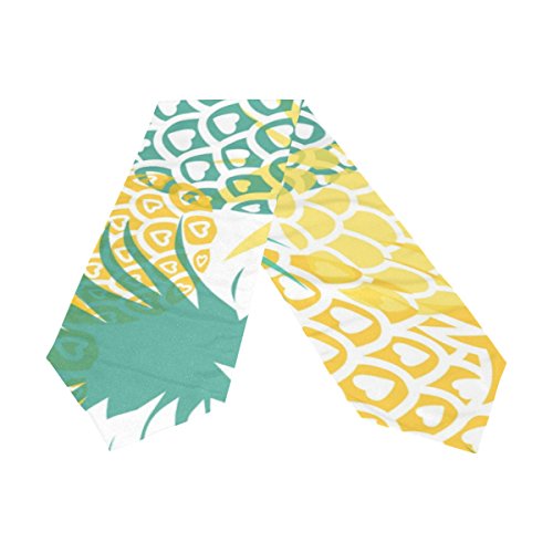 Alaza U Life Tropical Plants Pineapple Pineapples Flowers Table Runner Runners Cloth #TOP1