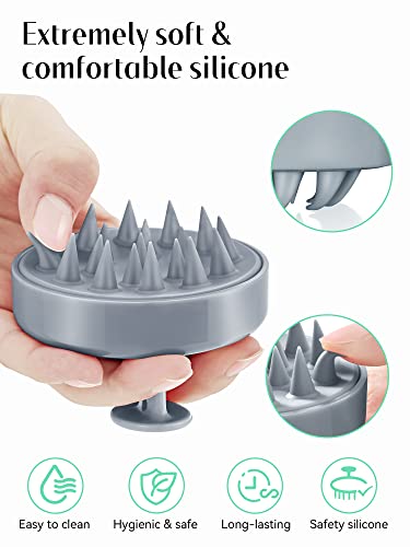 image for HEETA Scalp Massager Hair Growth, Soft Silicone Scalp Scrubber Shampoo