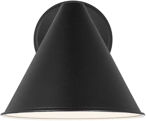 Miniatura 3 de Generation Lighting 8438501-12 Crittenden - Lámpara de pared para exteriores, con cono de metal, compatible con cielo oscuro, 1 luz de 75 vatios, 8