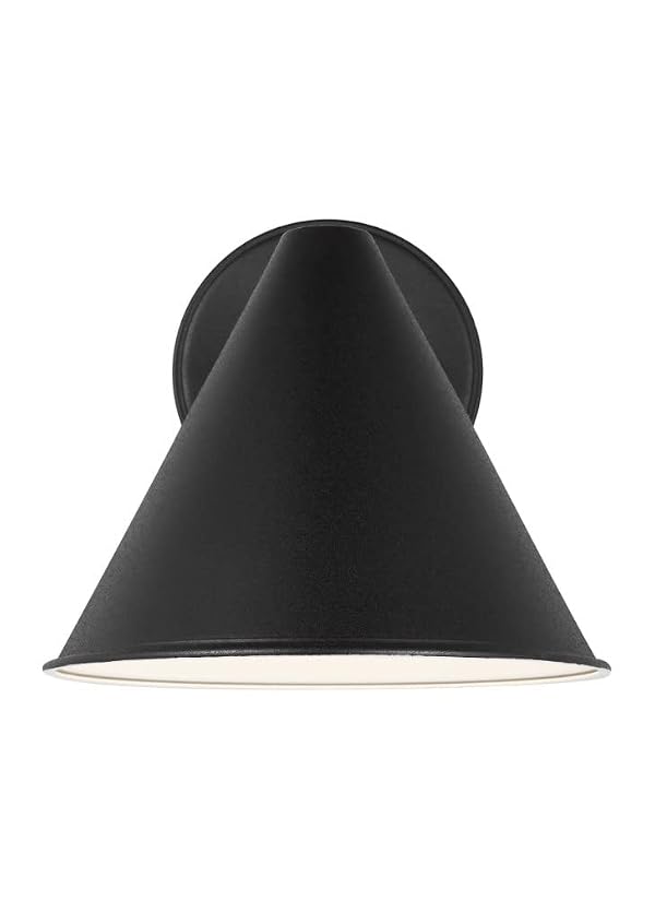 Generation Lighting 8438501-12 Crittenden Dark Sky Compliant Metal Cone Outdoor Wall Sconce Lighting Fixture, 1-Light 75 Watt, 8 Inch H x 8 Inch W, Black, cETL Listed, Safety Rated for Wet Locations by Generation Lighting - Image 3