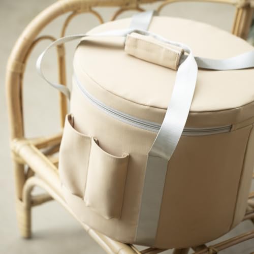 Hye-eun 2pcs Beige Singing Bowl Carry Case with 5 protective Inserts by Hye-eun - Image 2