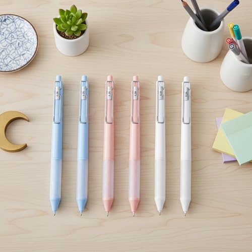 Set de 6 bolígrafos gel Ptwola tinta negra miniatura 3