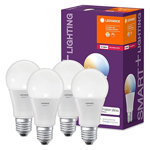 LEDVANCE Smart+ LED, ZigBee Lamp with E27 Socket, Warm White to Daylight (2700K, 6500K), Dimmable