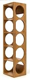 Lipper International 8305 Bamboo Wood Stackable 5-Bottle Wine Rack, 20-3/4' x 5-3/8' x 4-3/4'