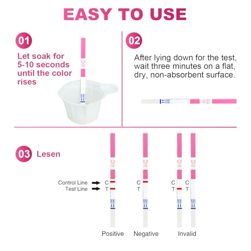 AnTester 20x Pregnancy Test Strips Kit with Urine Cups hCG Test Strips - Early Detection Home Rapid Prenancy Tests Kit 10mIU/mL