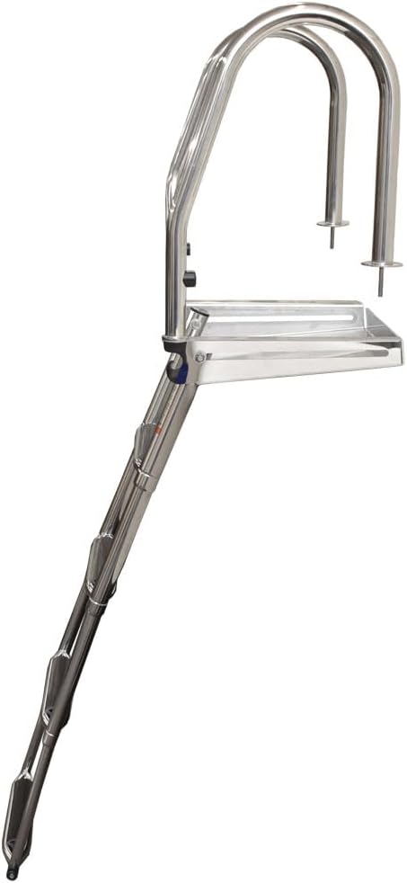 Pontoon Boat Under Platform Ladder MMI316-019827 | Slide-Out 4-Step SS