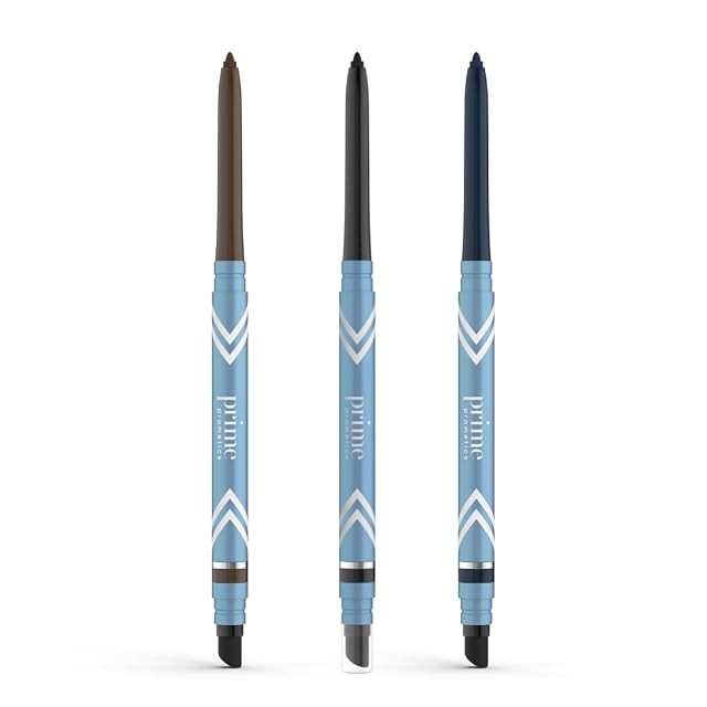 PRIME PROMETICS Ecstatic Eyes Bundle PrimeEyes Glide Eyeliner Trio Black Wood Sapphire