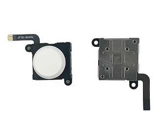 Limentea Hall Effect Joystick 3D Analog Stick Joystick Sensor Module For Switch & Switch OLED & Switch Lite Controller (White 2PCS)