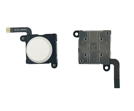 Limentea Hall Effect Joystick 3D Analog Stick Joystick Sensor Module For Switch & Switch OLED & Switch Lite Controller (White 2PCS)