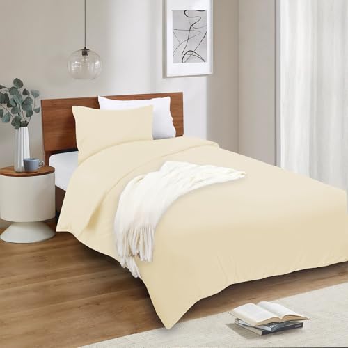 Image of Mejoroom Taupe Twin Duvet Cover - Twin Bed Cover - Soft and Breathable Bedding Sets with Zipper Closure, 2Pieces, 1 Duvet Cover (68x90) and 1 Pillow case(20x26)