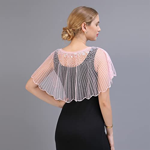 1920s Women’s Shawl Sequin Beaded, Shawls and Wraps for Evening Dresses Wedding Cape Cover Up2