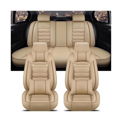 Housse de siège voiture beige chic pour habitacle DS7 DS5 et Citroën C4 Picasso