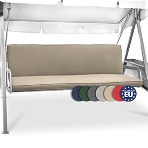 Beautissu Set van 2 bankkussens á 180 x 50 x 6cm Loft HS kussens voor schommelbank zitkussen voor tuinbanken