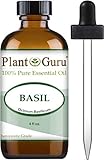 Basil Essential Oil 4 oz 100% Pure Undiluted Therapeutic Grade.