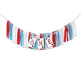 Alice in Wonderland First Birthday Banner - Highchair Banner, Wonderland Tea Party, Fabric High Chai
