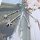 TseenYi Strass Schneeflocke Haarspange Stern Haarnadeln Winter Schneeflocke Bobby Pin Haar Silber Kristall Stern Haarspangen Bobby Pins Schneeflocke Haarnadeln Kristall Braut Haarspange 5 Stück