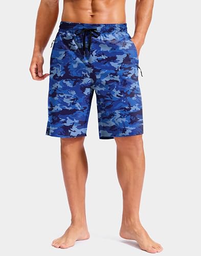 Image of G Gradual Mens Swim Trunks with Compression Liner 7 inch /9'' Quick Dry Board Shorts Swimsuit Bathing Suit for Men Zipper Pockets