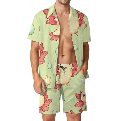Conjunto de ajolotes de dos piezas para hombre que buscan ropa fresca y cómoda