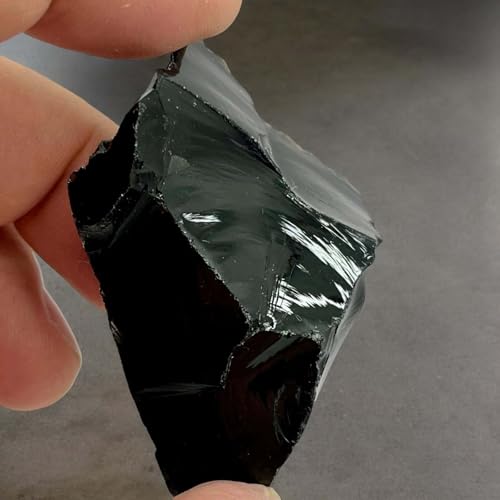 arana's - Piedra de bolsillo OBSIDIANA en bruto 3-5 cm - Llévala siempre contigo - Amuleto de la suerte - Piedras y cristales naturales curativos de sanacion (Obsidiana)