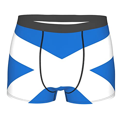SEVEBJ Herren-Boxershorts mit der Flagge Schottlands, Schwarz , XL