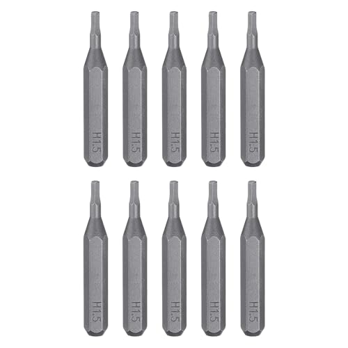 Image of sourcing map 10pcs H1.5 Hex Screwdriver Bit 5/32" Hex Shank 28mm Length S2 Steel Magnetic Hexagon Head Screw Driver Bits for Precision Repair
