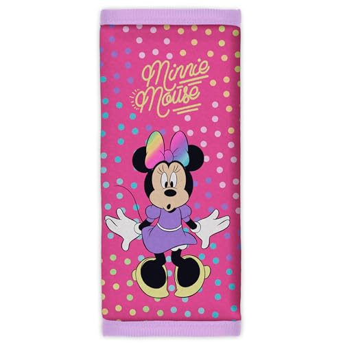 Pour ceinture de sécurité automobile, protection, housse, housse avec fermeture à scratch (DISNEY Minnie Mouse)