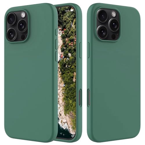 Image of ArmourPro Silicone Back Case for iPhone 16 Pro Max, Soft-Touch Case | Green